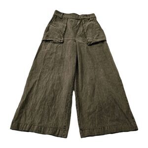 Young Fabulous & Broke Pants Medium Brown Wide Leg Sadie Pull On High Waist YFB